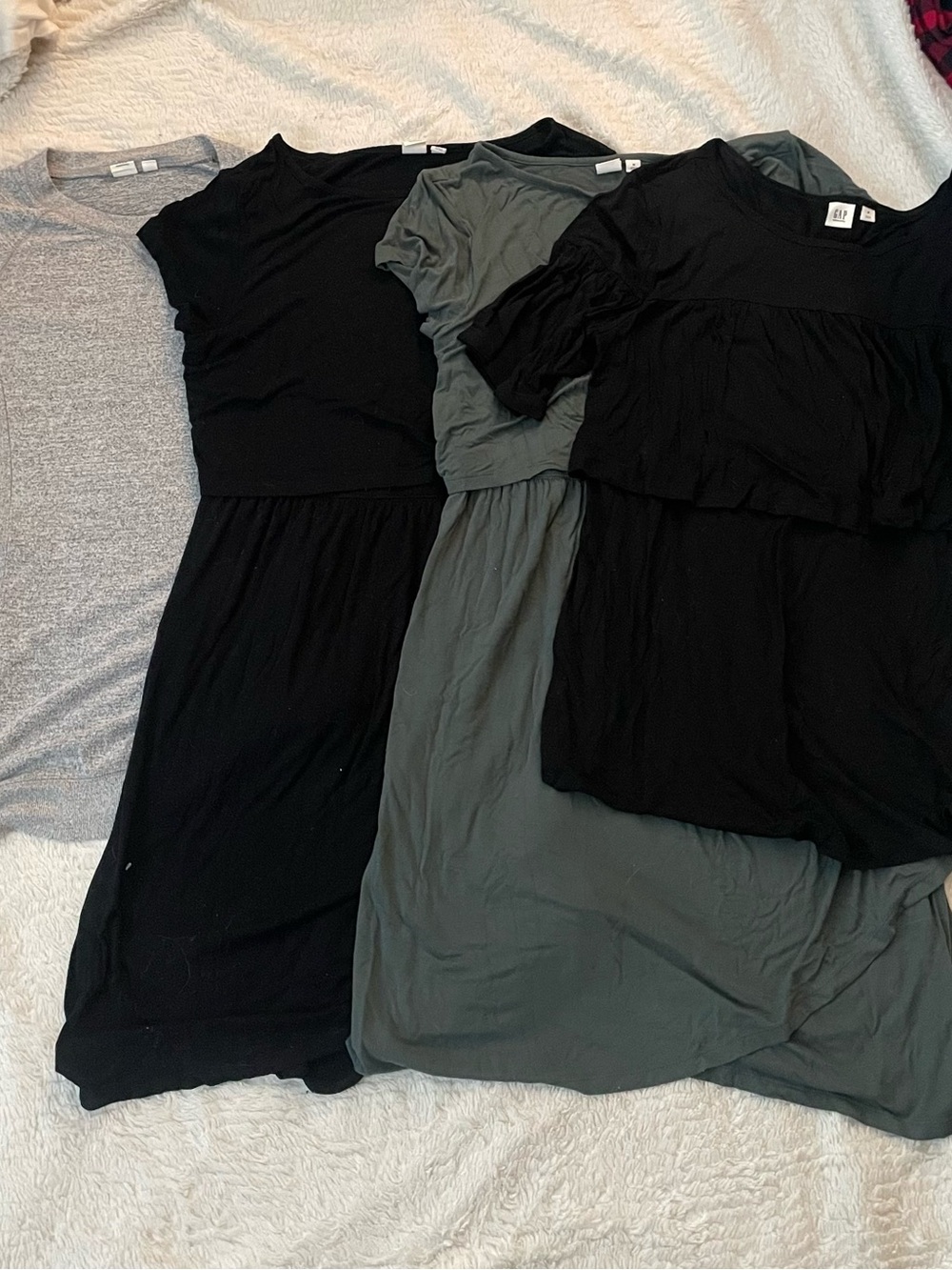 GAP Women's Black and Gray Midi Dress Bundle